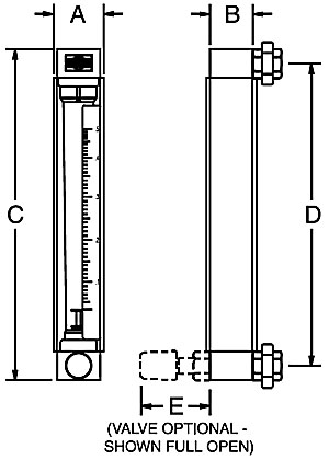 7450 Flowmeter Size